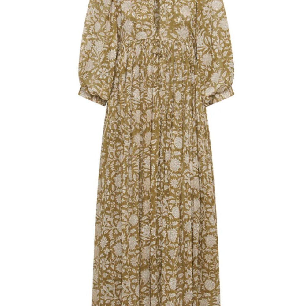 Daughters of India Kyra Maxi Dress ~ Olive Plus Size 3X XXXL